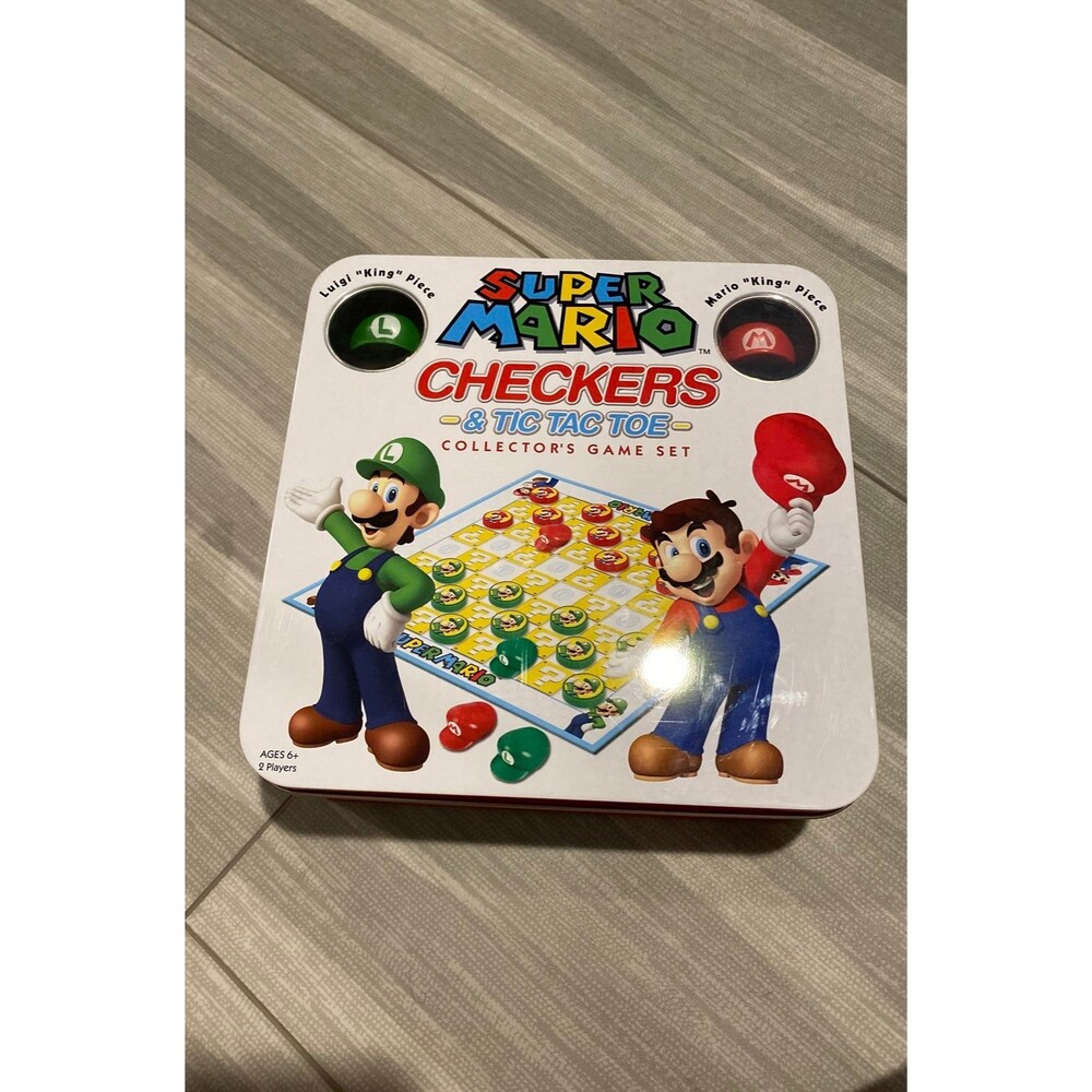 Super Mario checkers and tic tac toe set